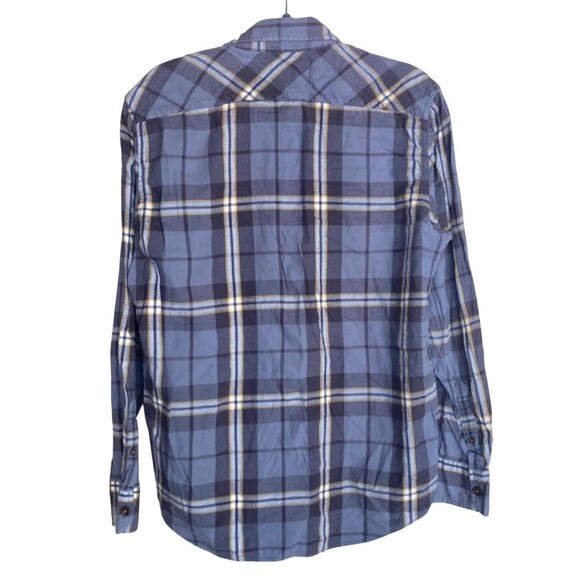 AMERICAN EAGLE OUTFITTERS BLUE FLANNEL PLAID BUTTON UP SHIRT MENS SZ M - Picture 2 of 6